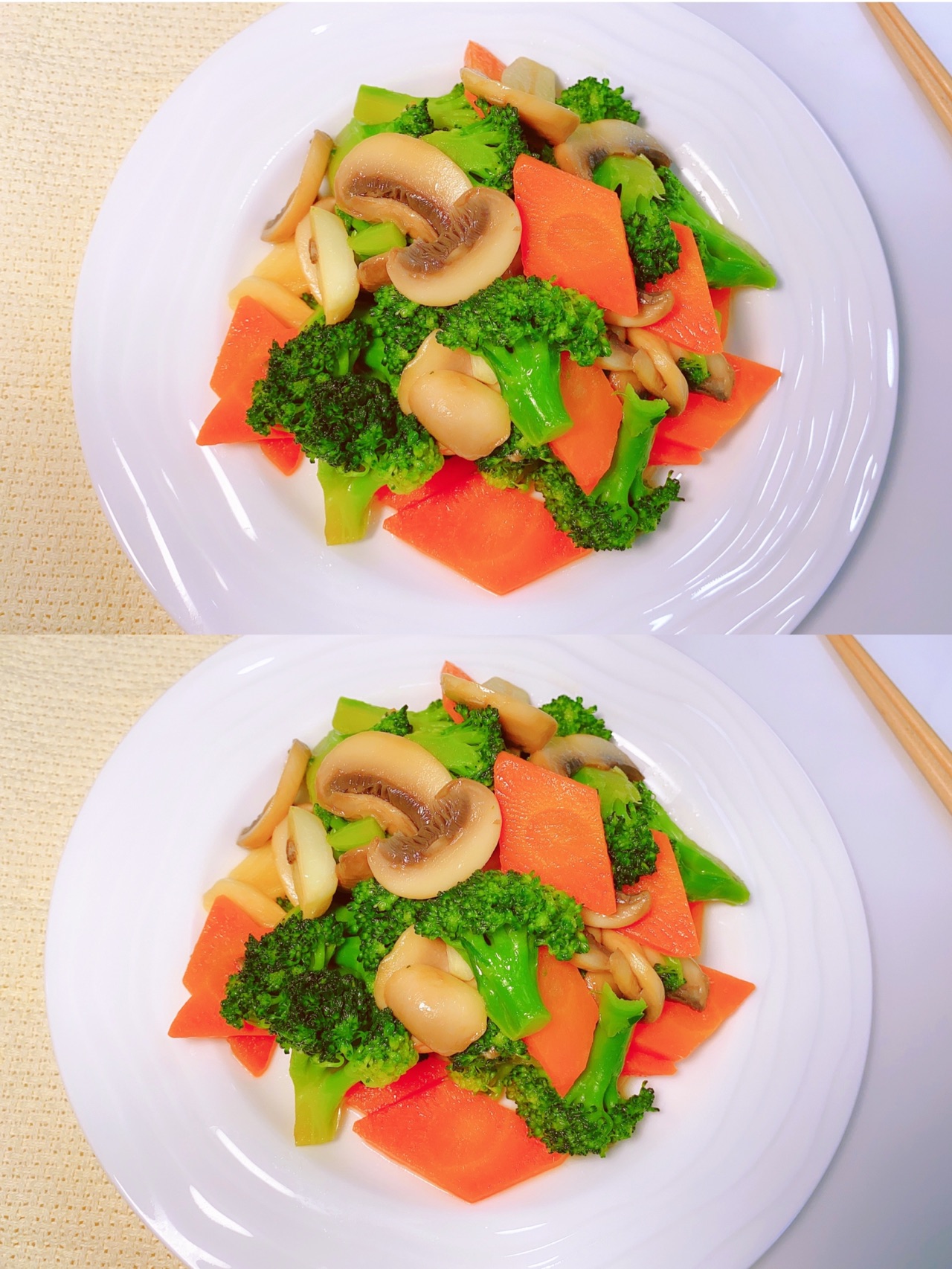 低脂低卡⚠️鲜美无比的西兰花炒口蘑