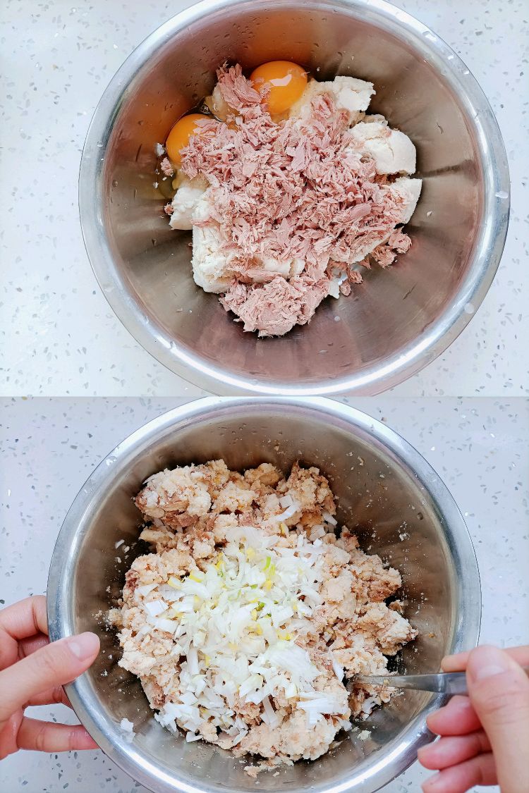 低脂健康的豆渣金枪鱼饼