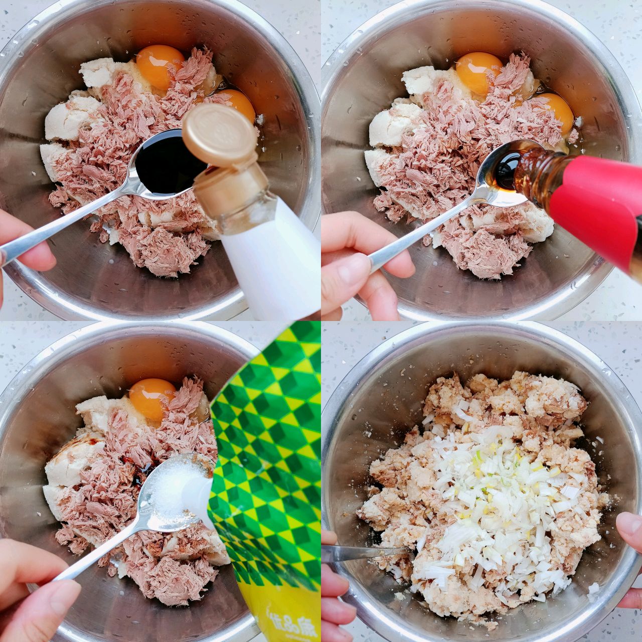 低脂健康的豆渣金枪鱼饼