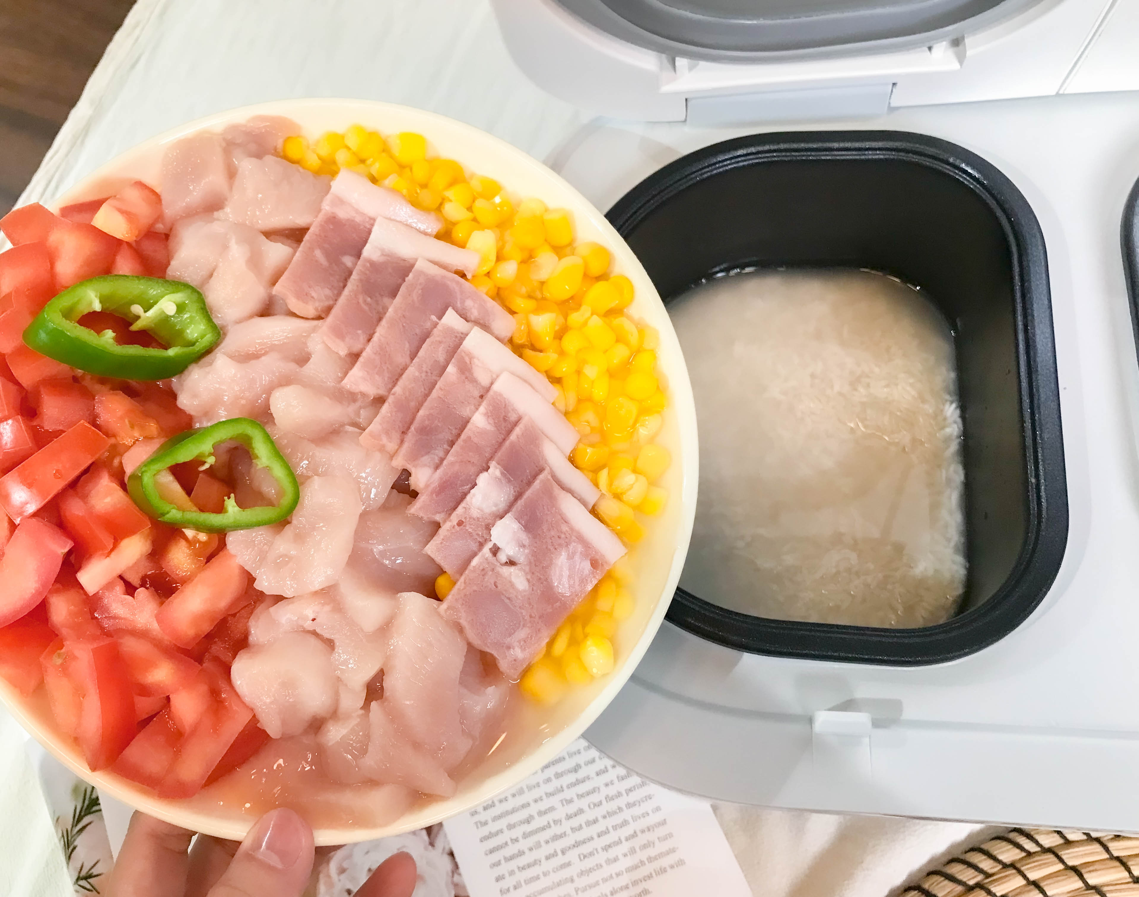 电饭煲版泡菜芝士焗饭