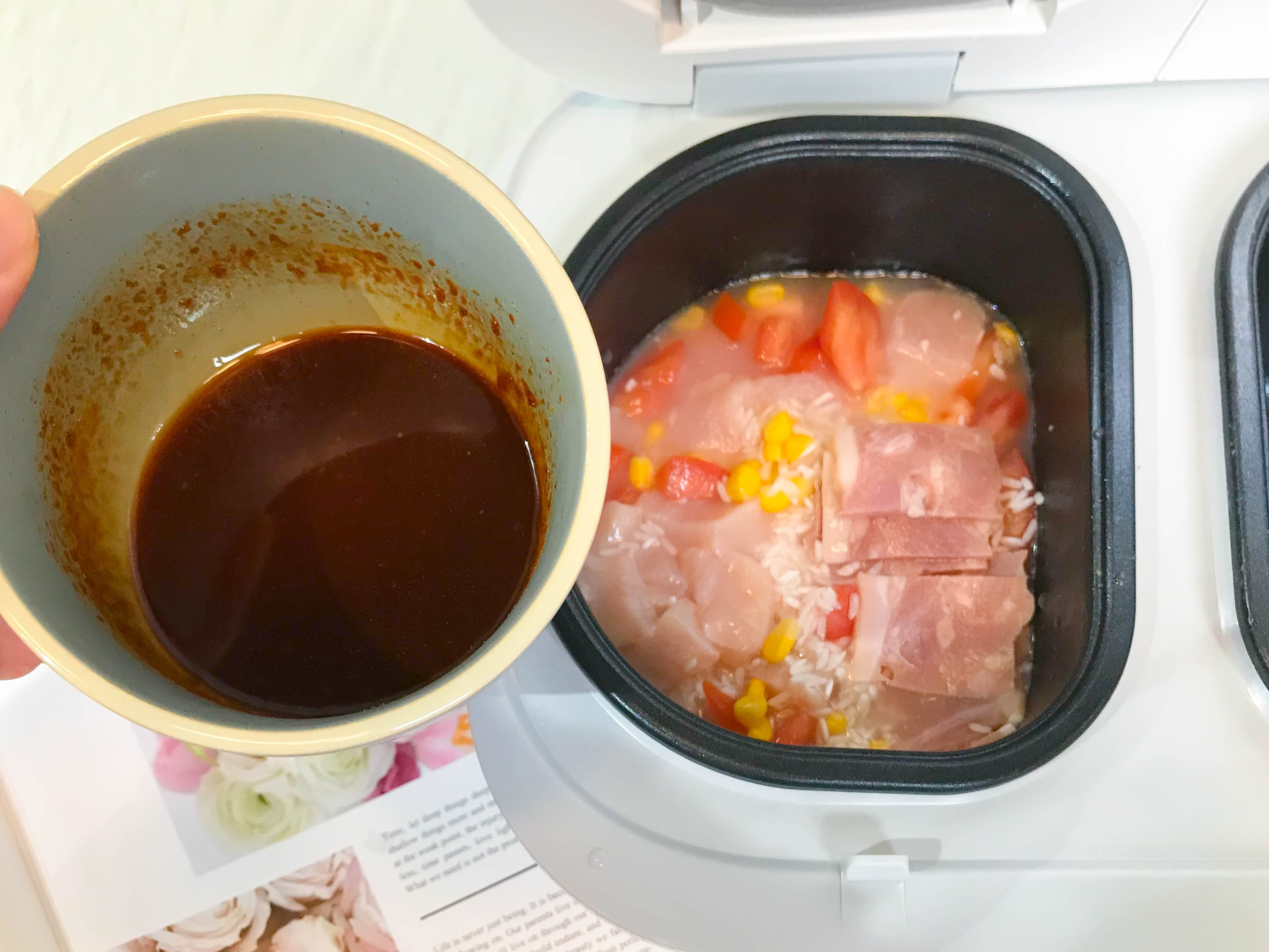电饭煲版泡菜芝士焗饭
