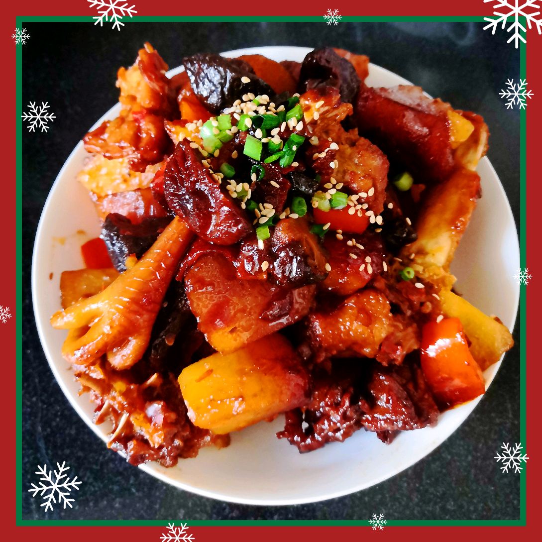 电饭煲版土豆香菇焖鸡块