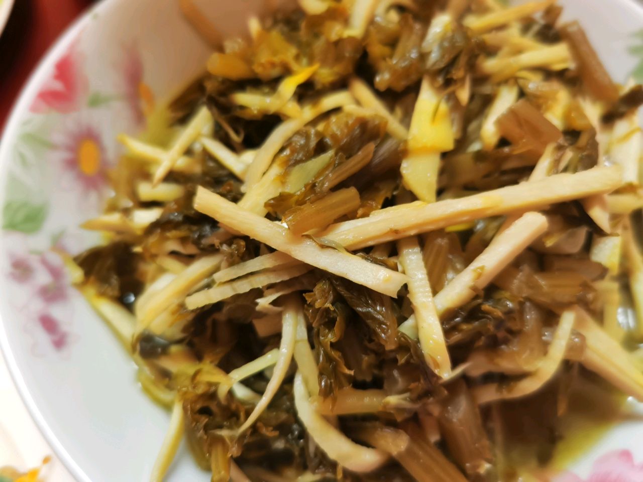 冬笋炒雪里蕻咸菜