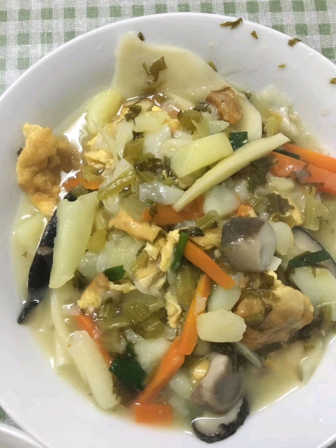 冬笋炒雪里蕻咸菜