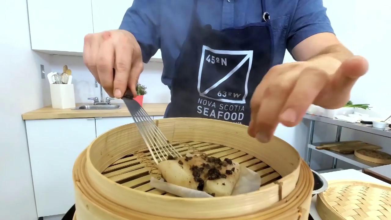 豆豉香蒸加拿大比目鱼