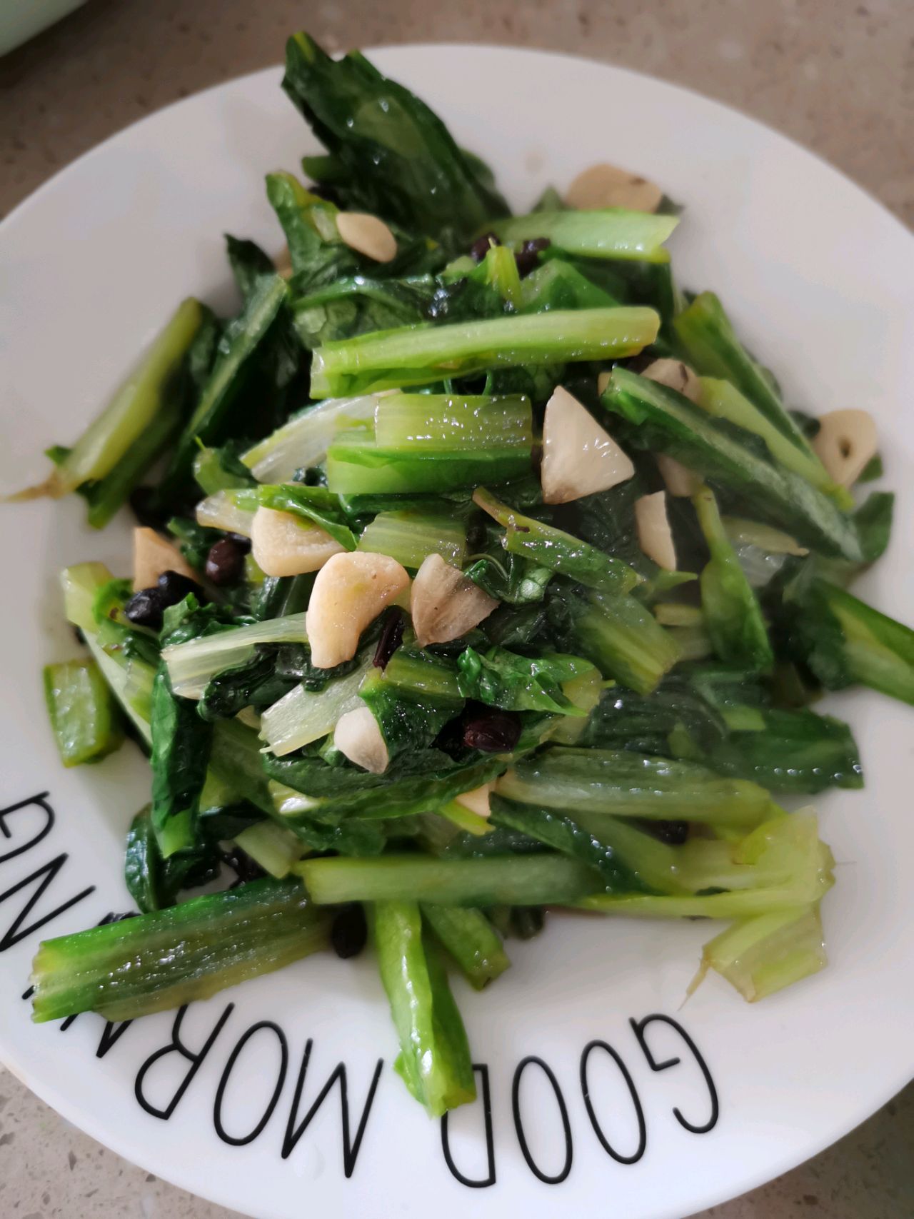 豆豉油麦菜