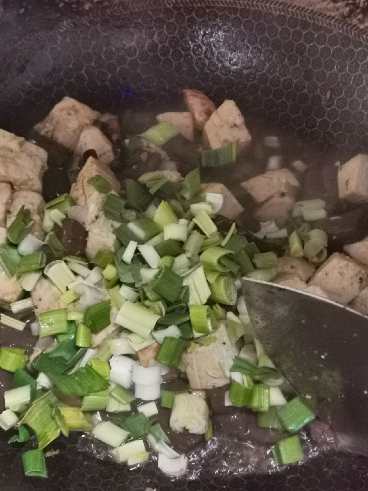 豆腐炒鸭血