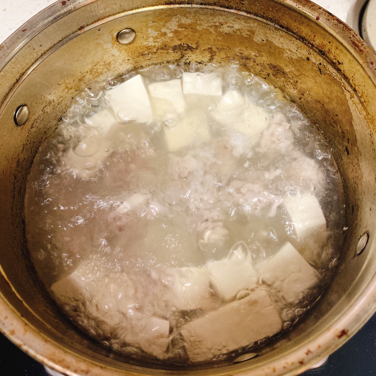 豆腐肉末冬菜汤