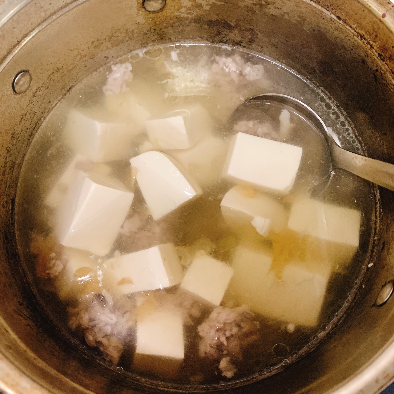 豆腐肉末冬菜汤