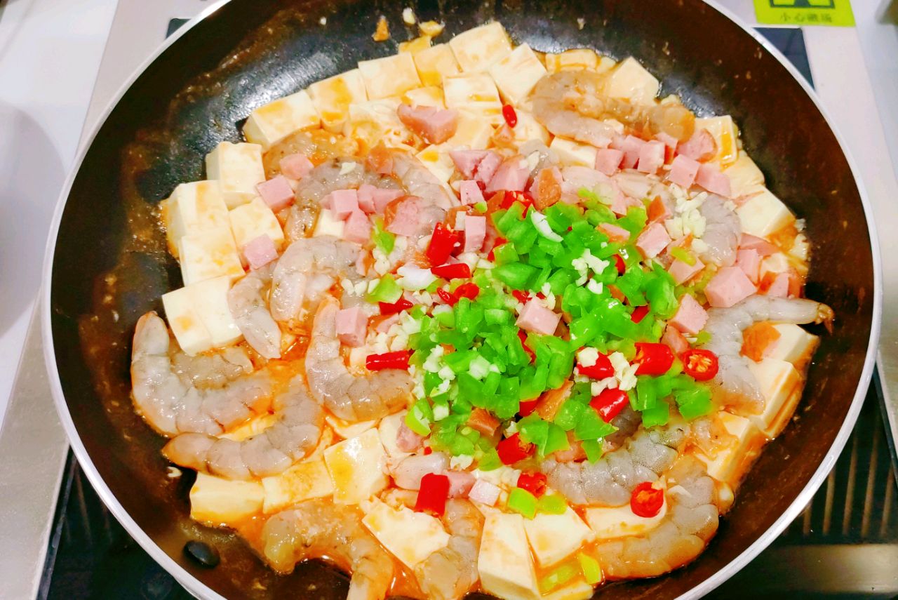 豆腐虾仁抱蛋