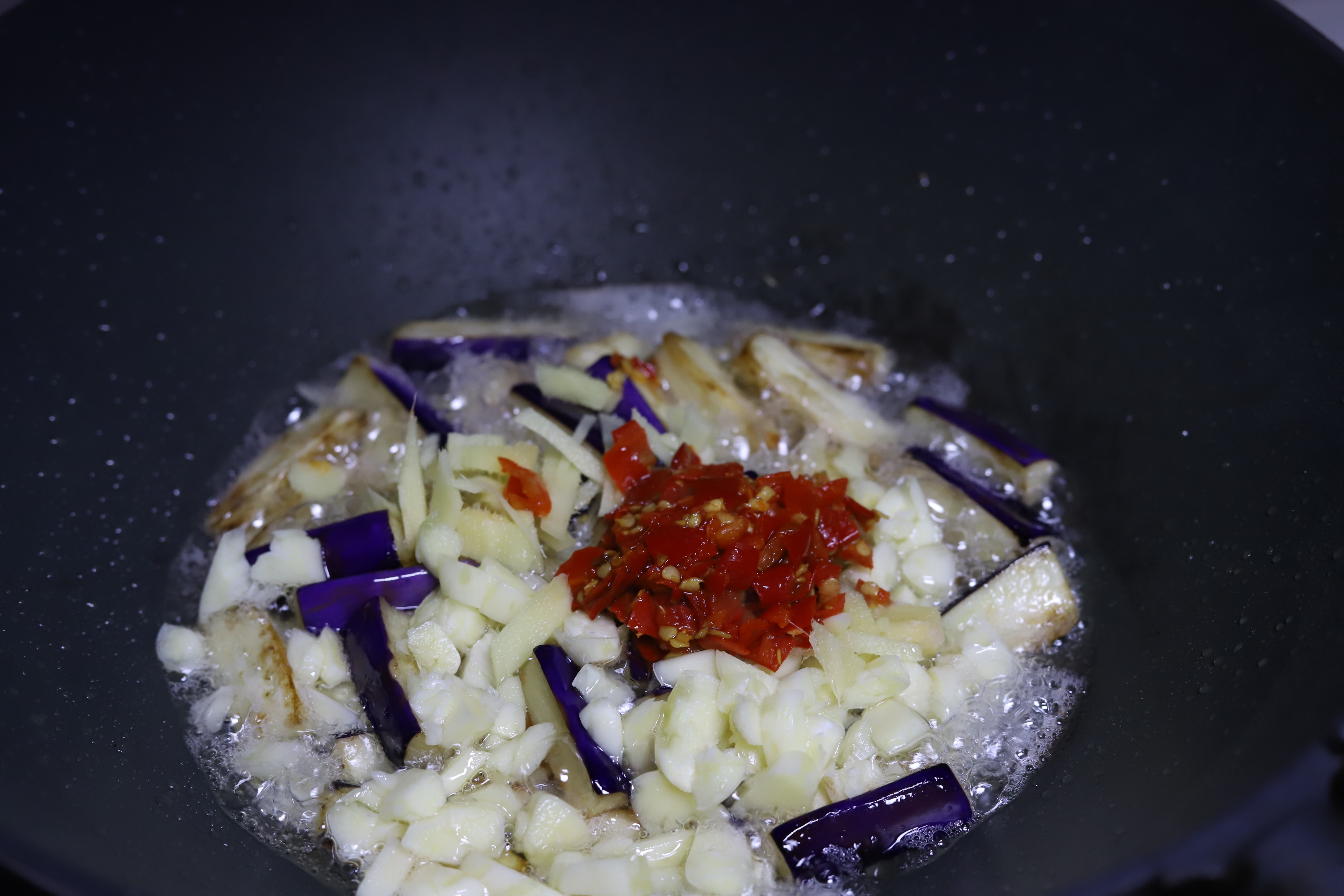 豆角炒茄子