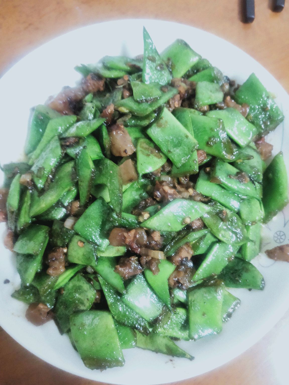 豆角炒肉丁