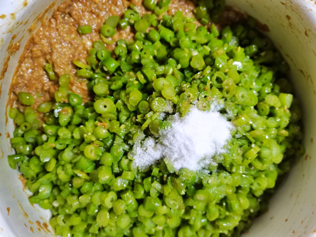 豆角猪肉馅翡翠饺子