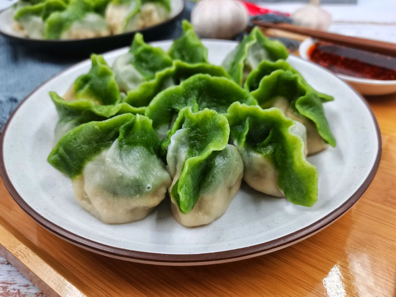 豆角猪肉馅翡翠饺子
