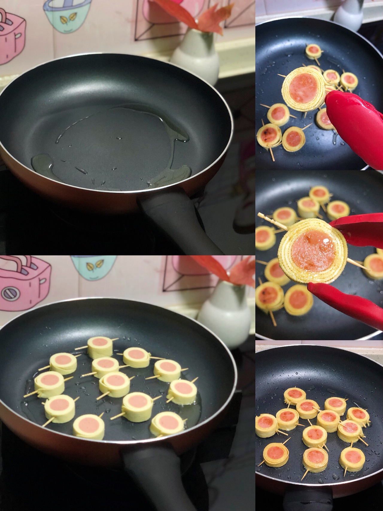 #豆皮卷火腿肠#