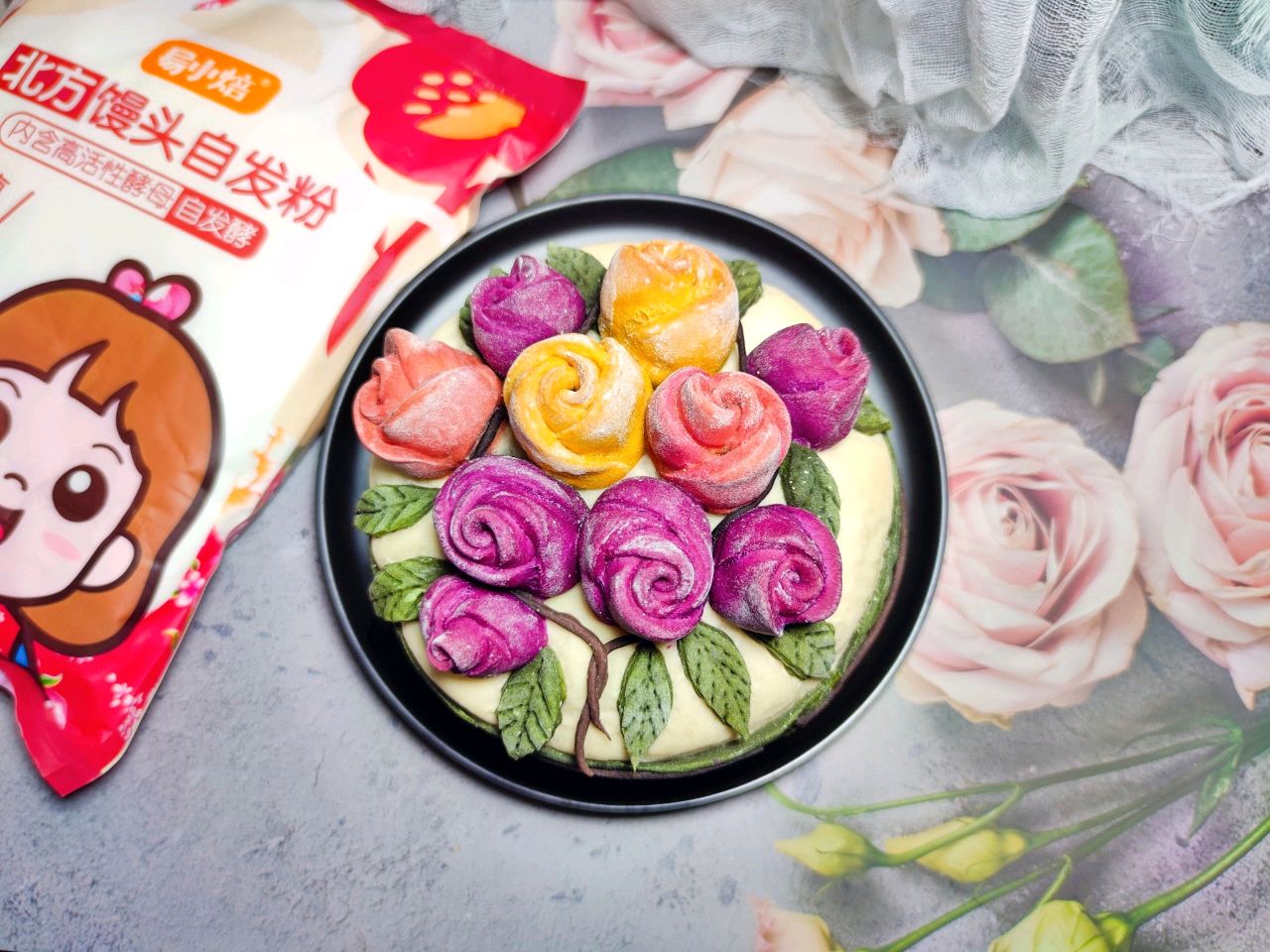 豆沙夹心花饽饽(烤)