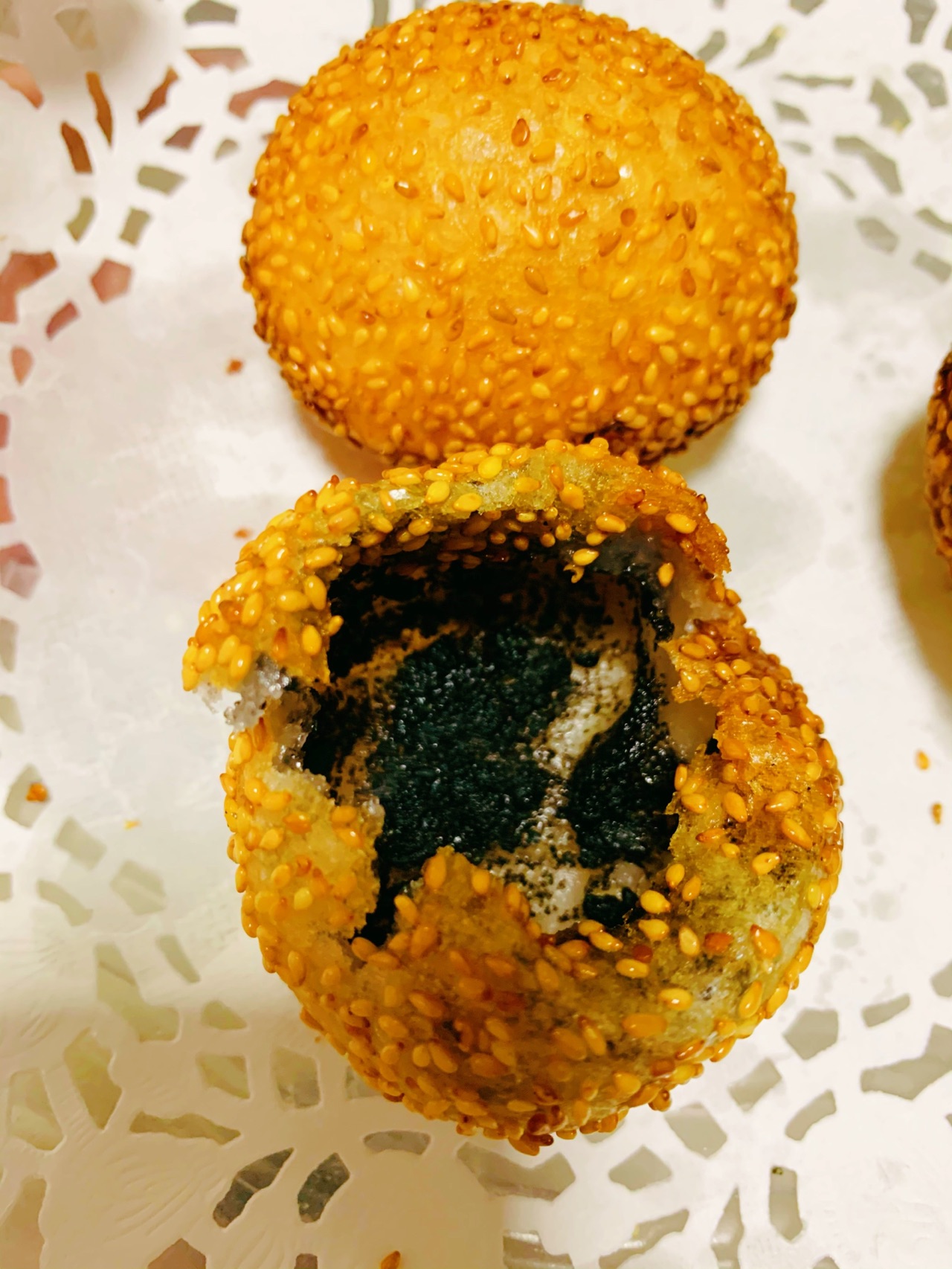 豆沙空心麻球