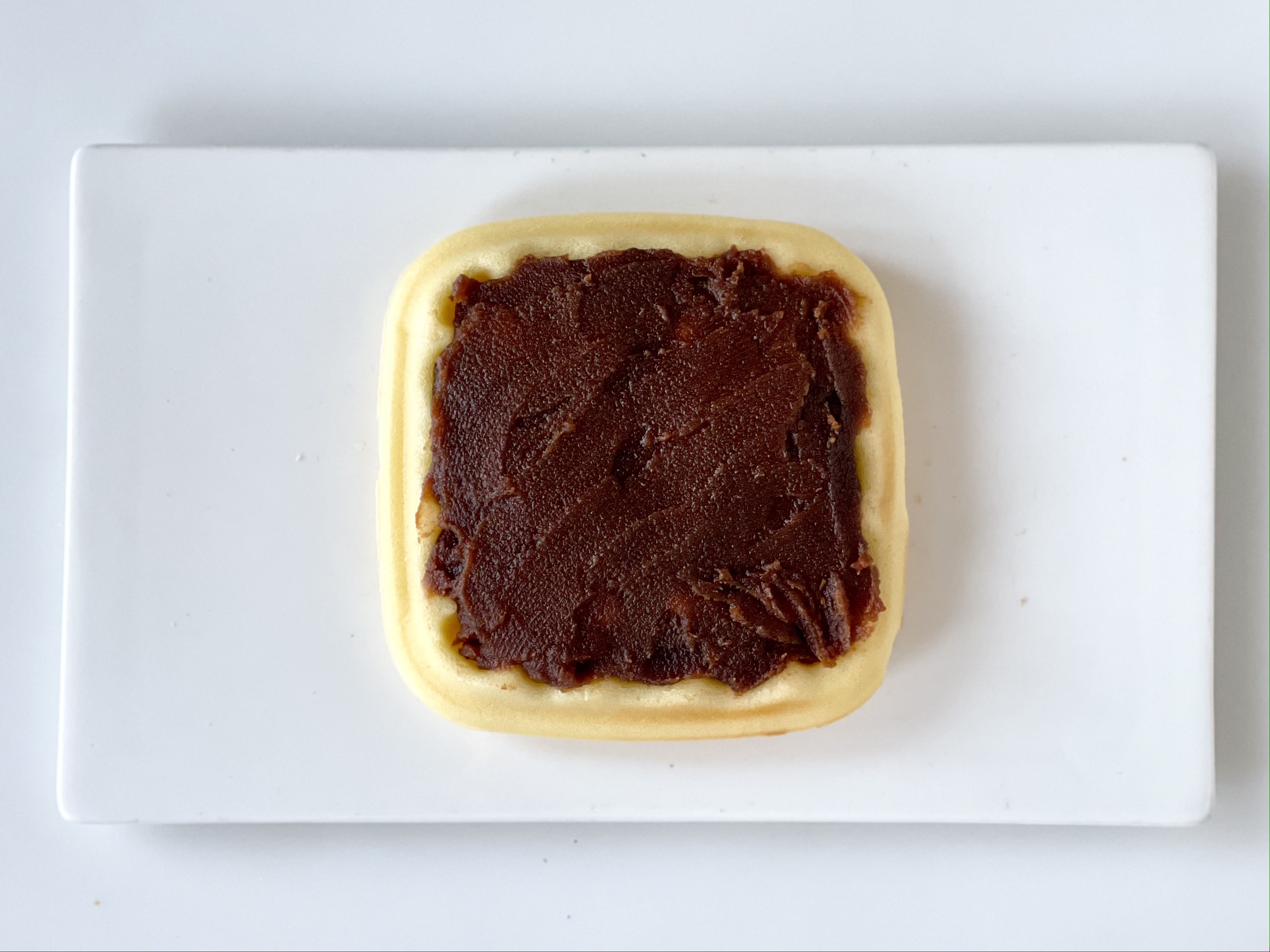 豆沙肉松鸡蛋华夫饼三明治