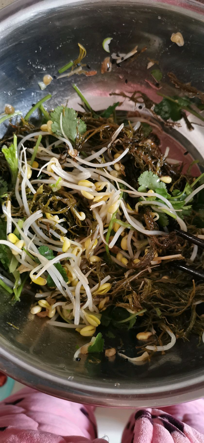 豆芽拌龙须