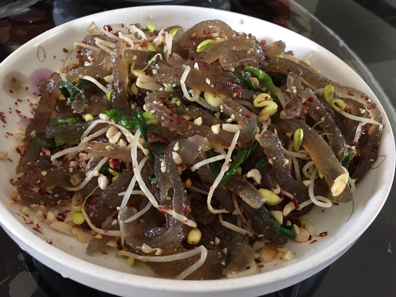 豆芽爆炒红薯粉