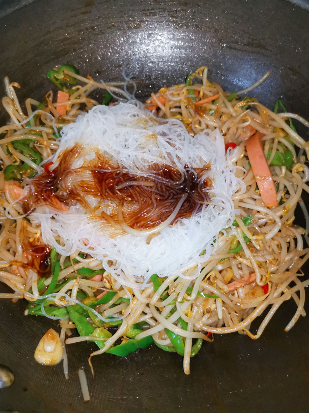 豆芽炒粉丝（少油）
