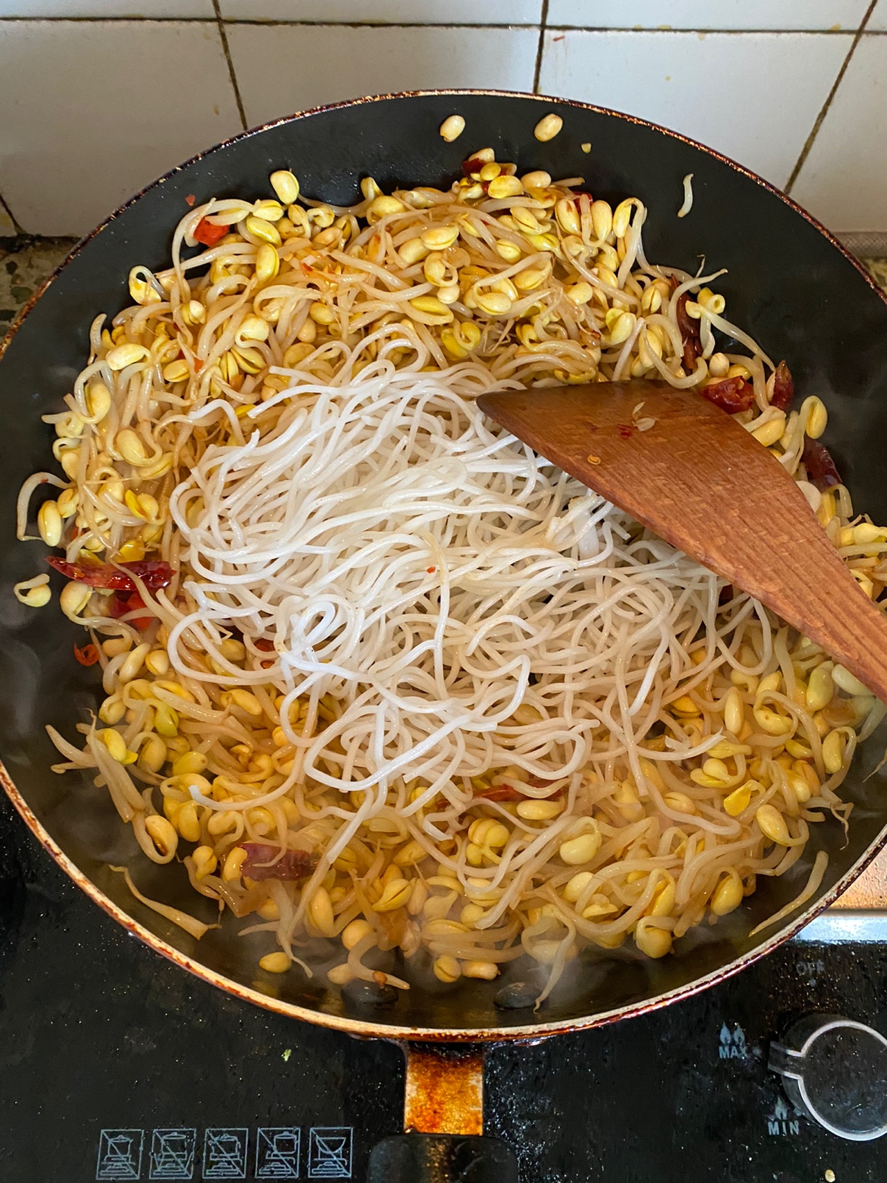 豆芽炒粉条