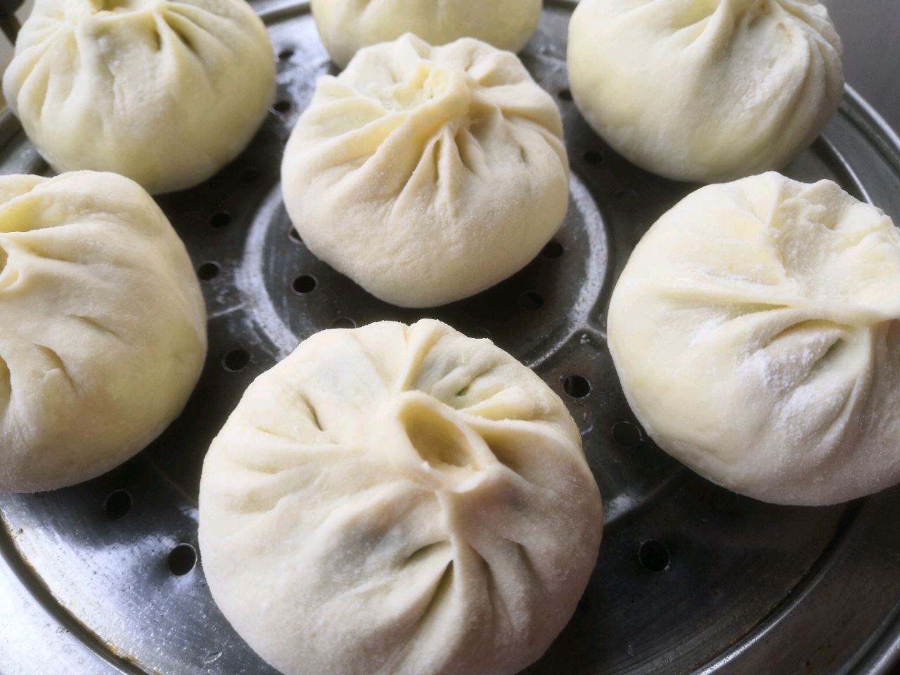 发面包子（肉馅，茴香馅）
