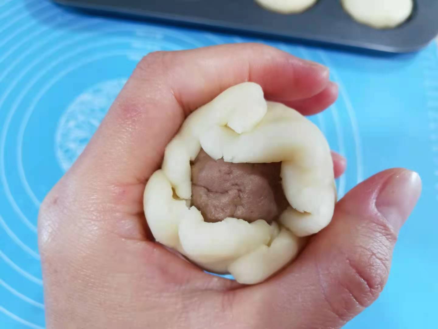 法式迷你乳酪挞蛋糕 外酥内绵 三种口味芝士夹馅 好吃到飞起