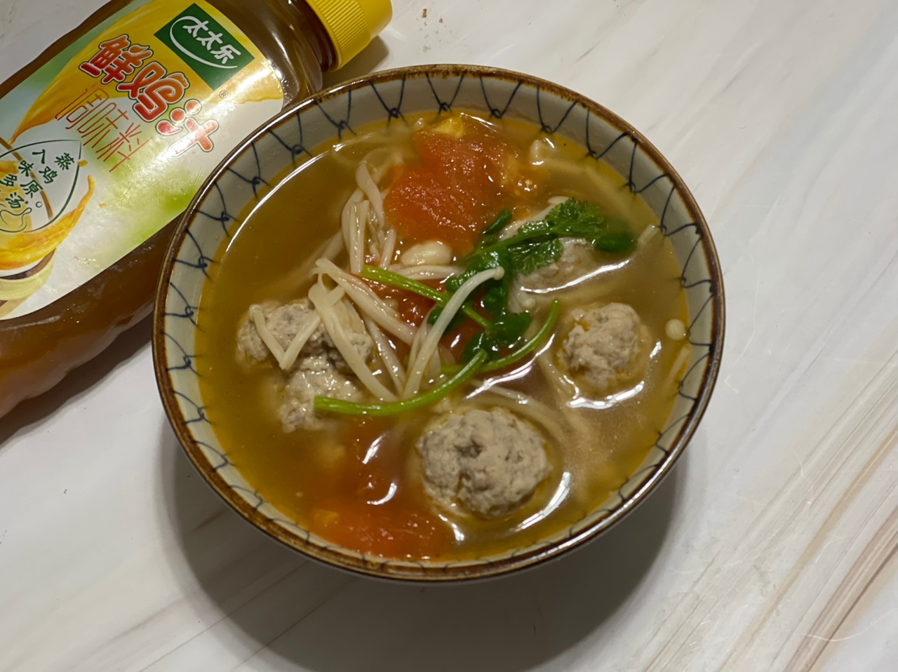 番茄鸡肉丸子汤