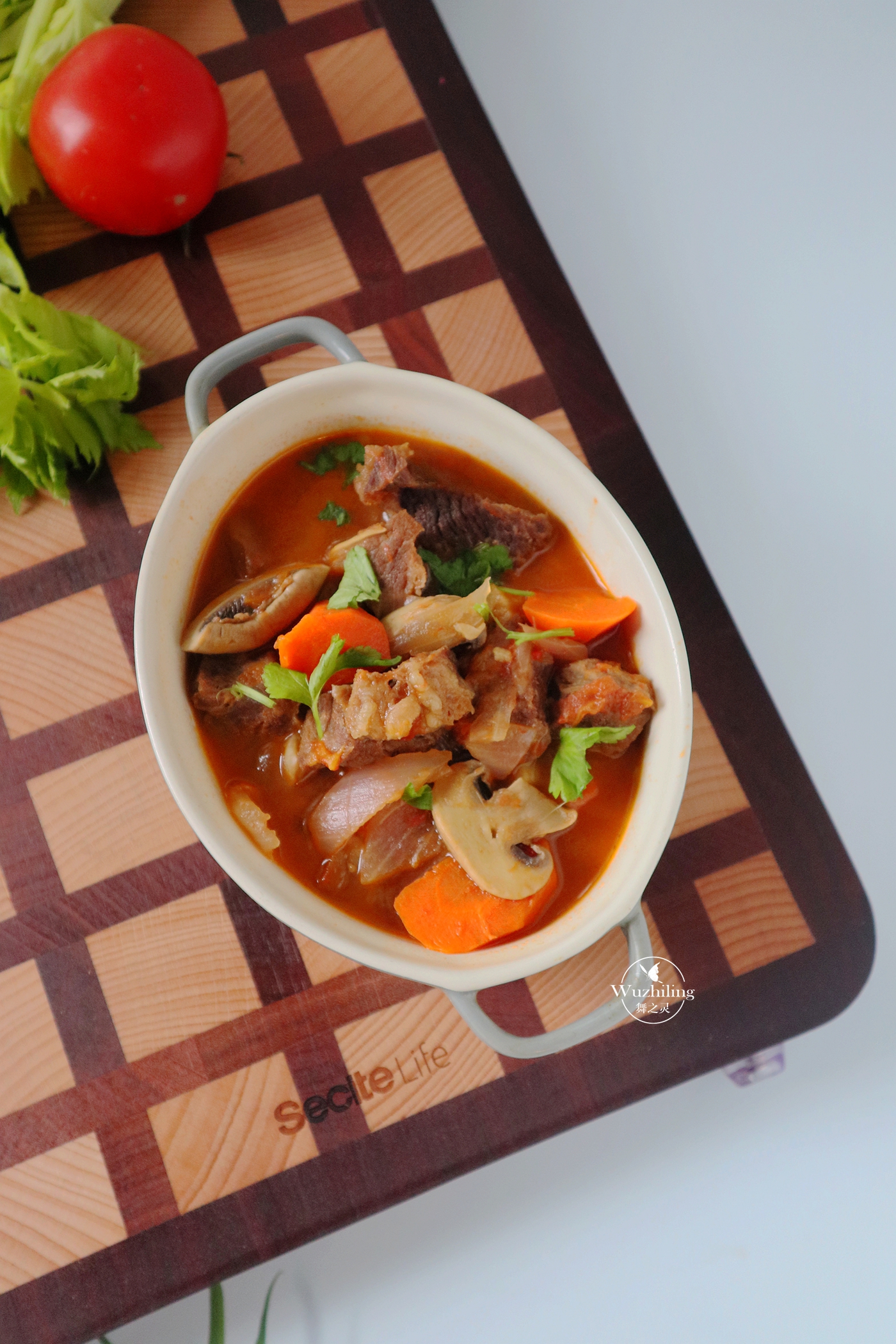 【番茄蘑菇炖牛腩】孩子多吃长个快，开胃营养