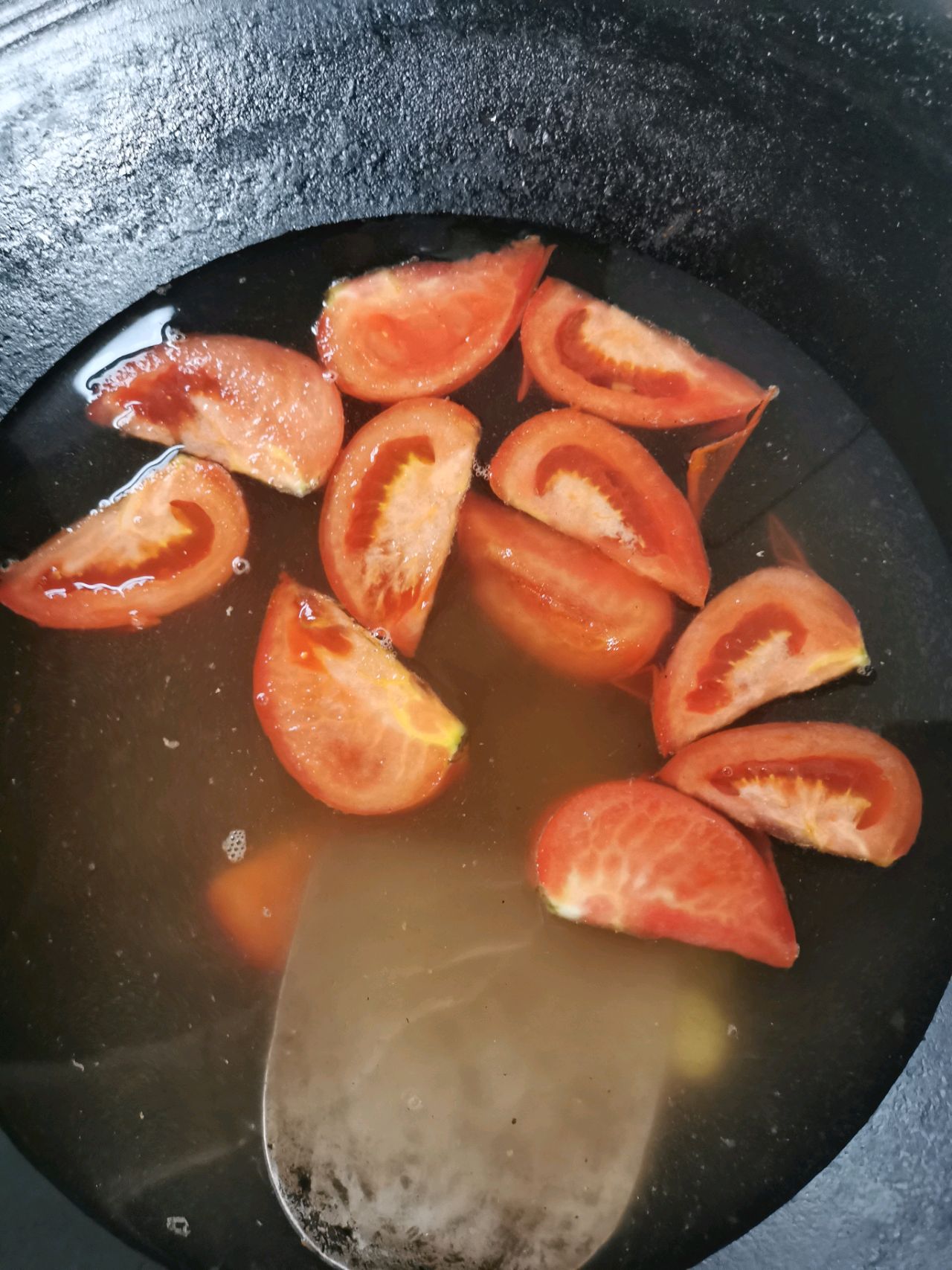 番茄（西红柿）豆米鸡蛋汤