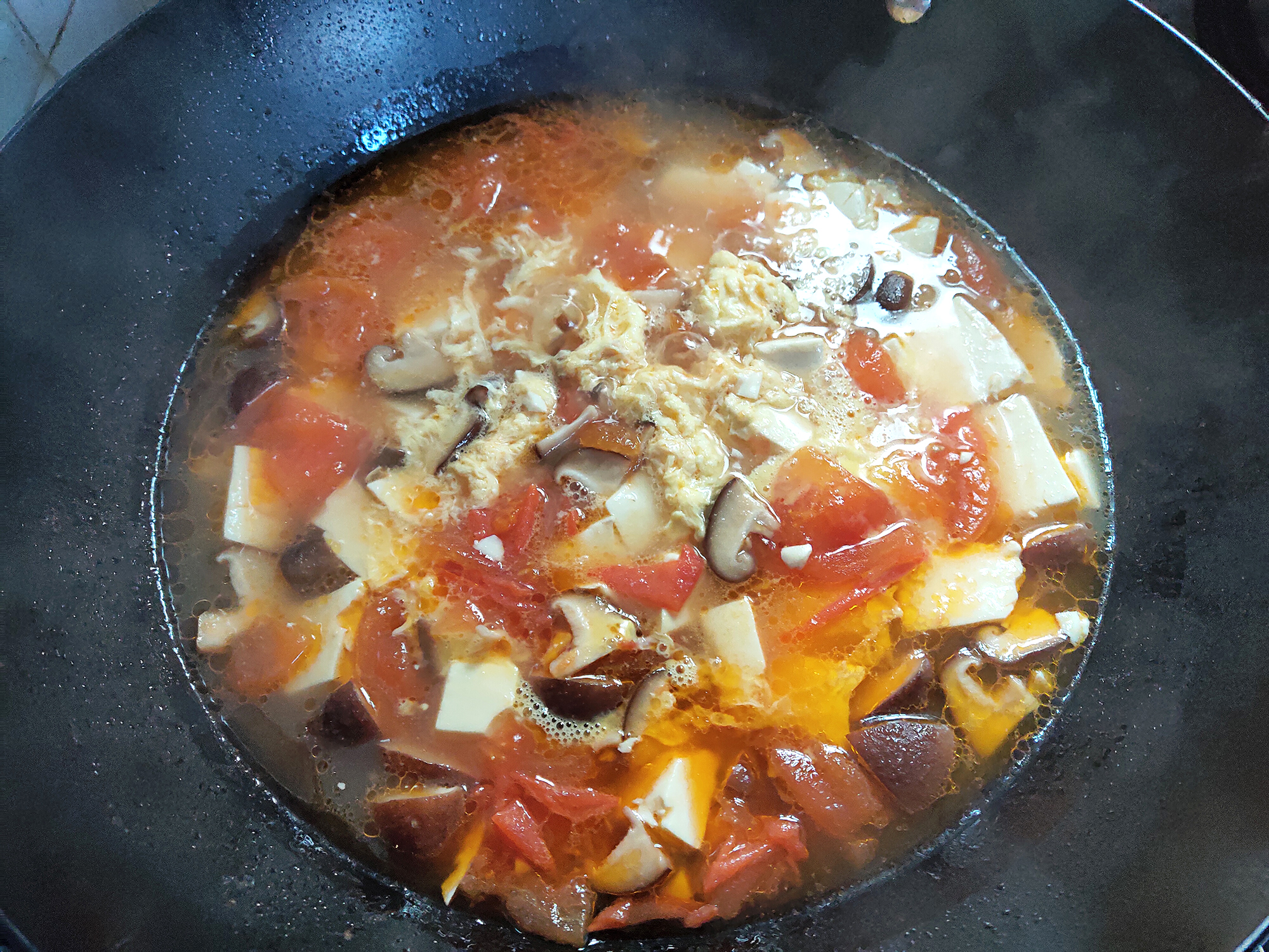 番茄香菇烩豆腐
