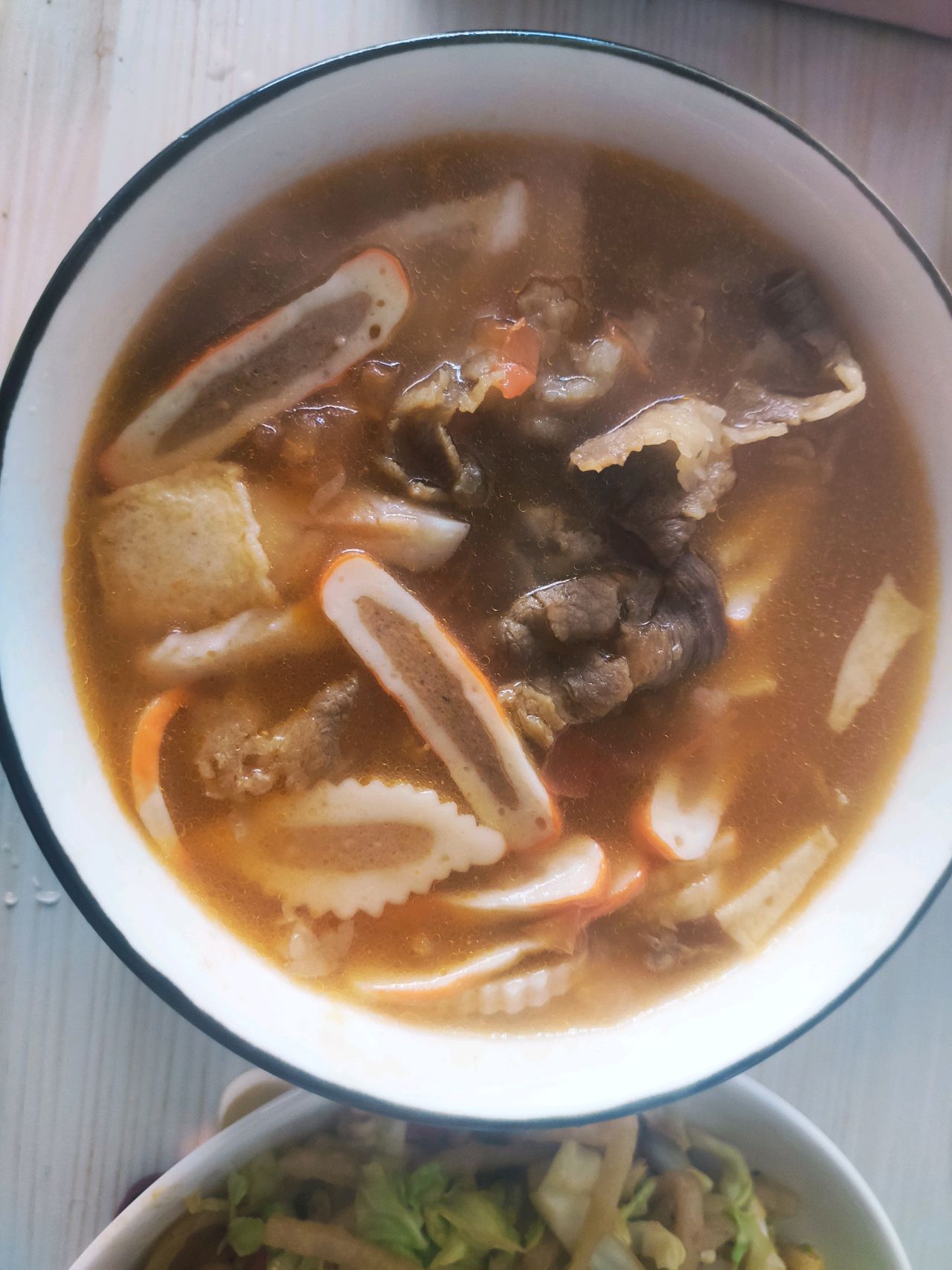 番茄羊肉卷汤