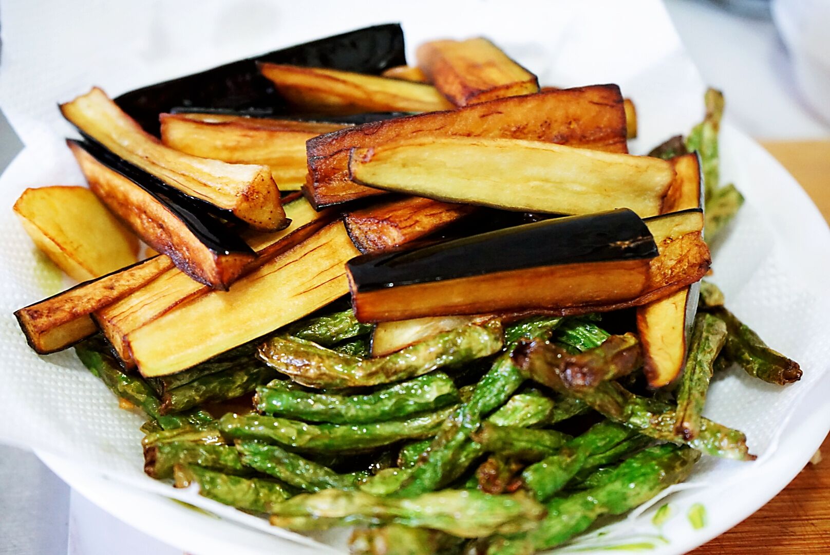 饭扫光的豆角烧茄子