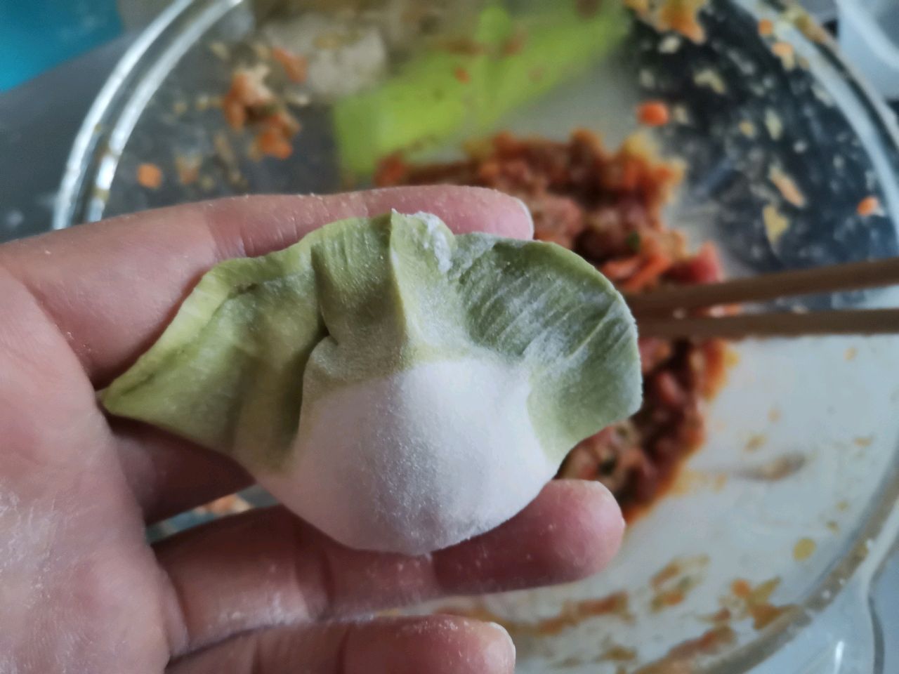 翡翠芹菜猪肉水饺