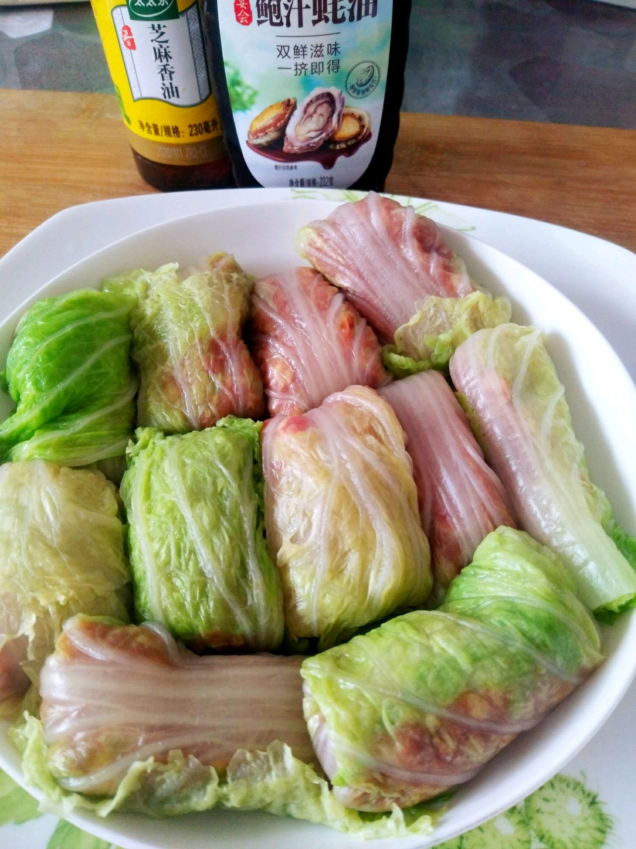 ，翡翠鲜肉卷