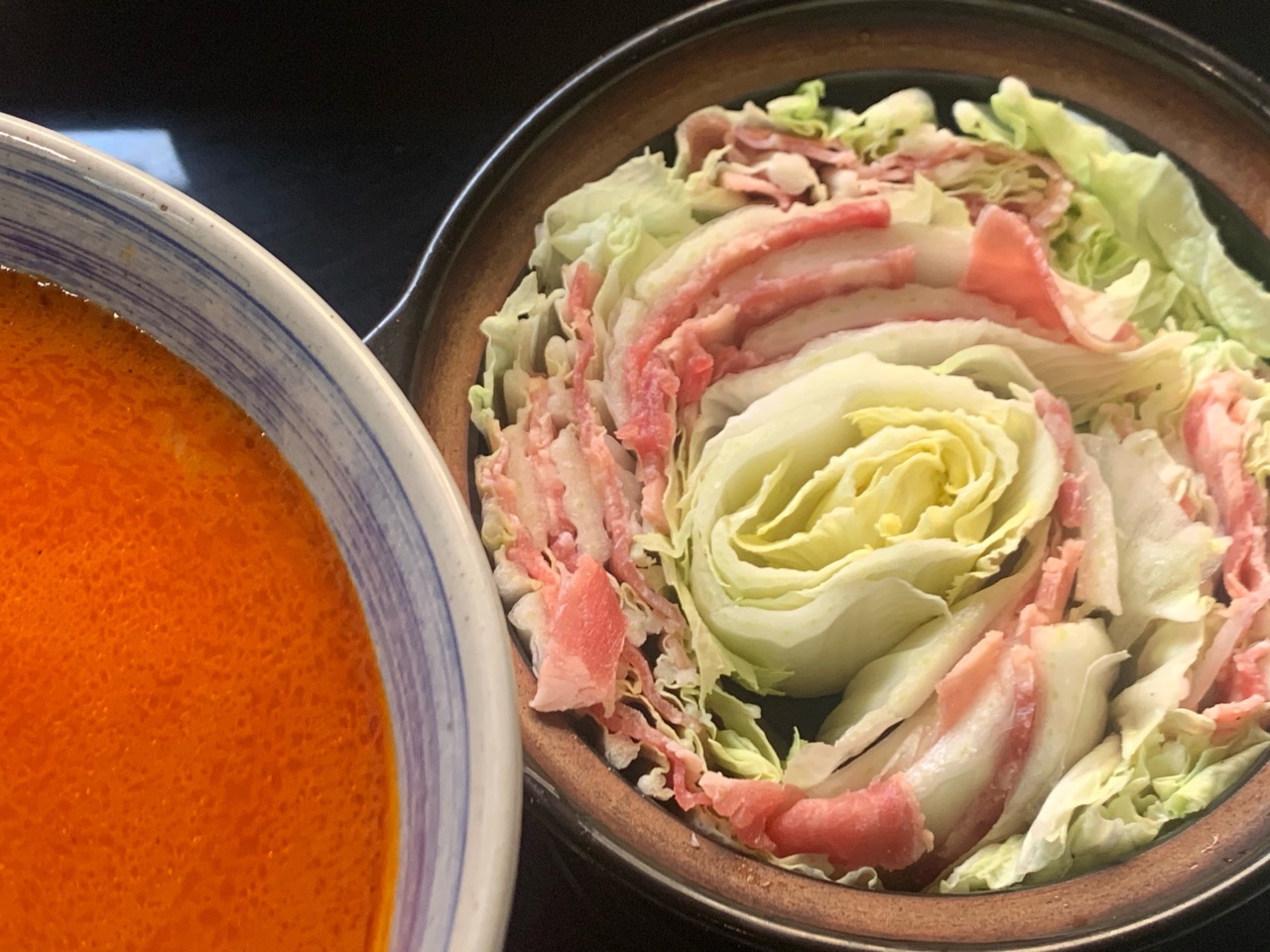 富贵花开肥牛辣酱汤