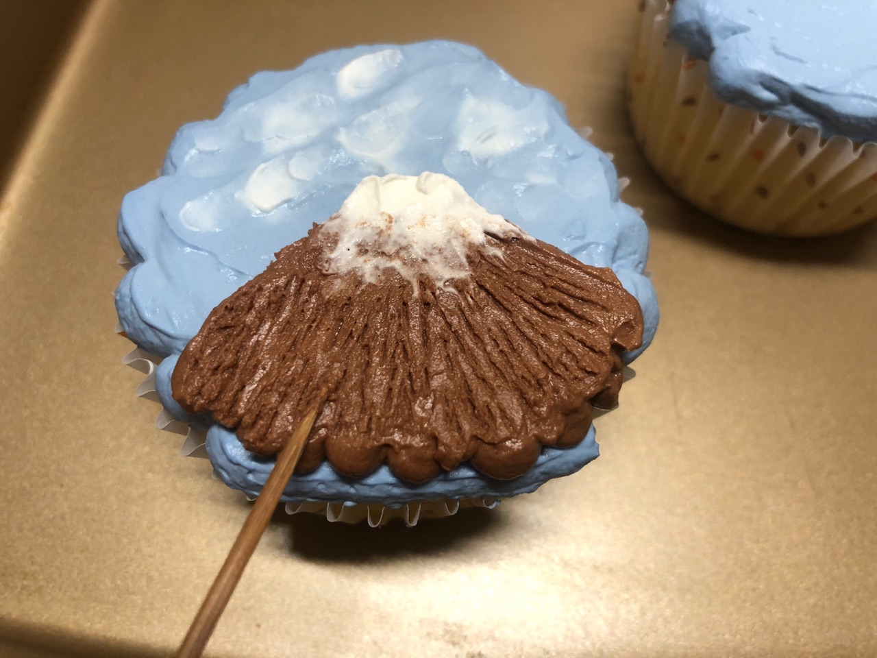 富士山纸杯蛋糕