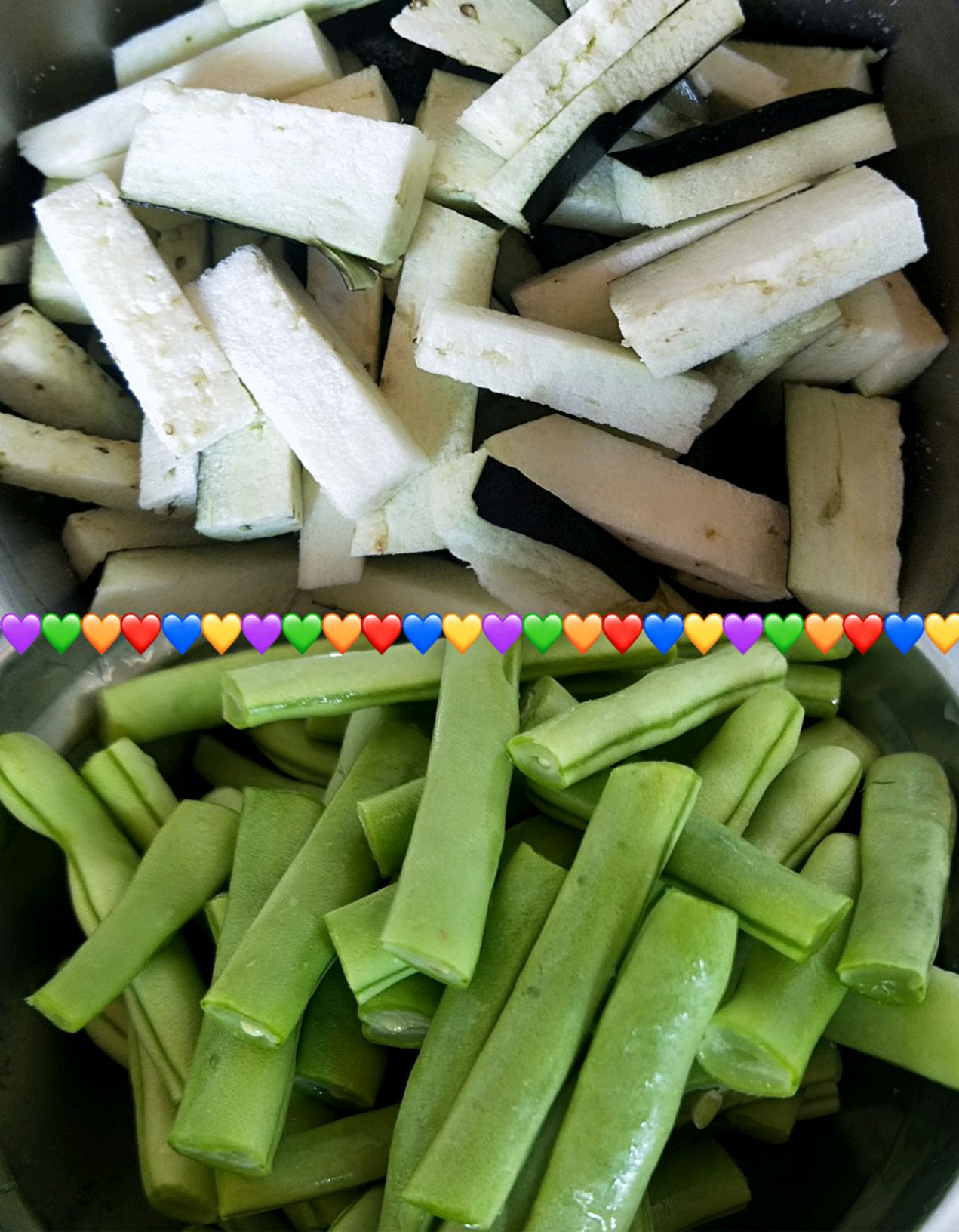 干煸豆角烧茄子