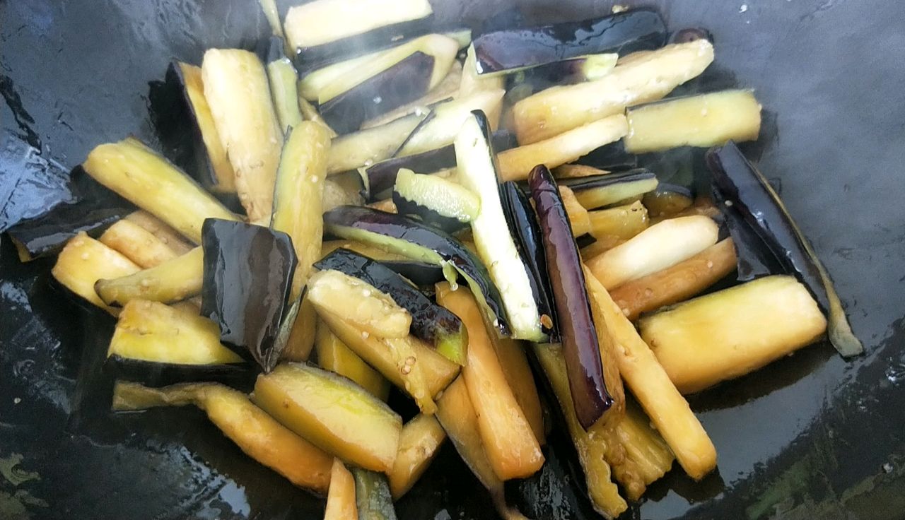 干煸豆角烧茄子