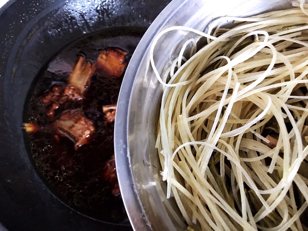 干豆角粉丝炖排骨