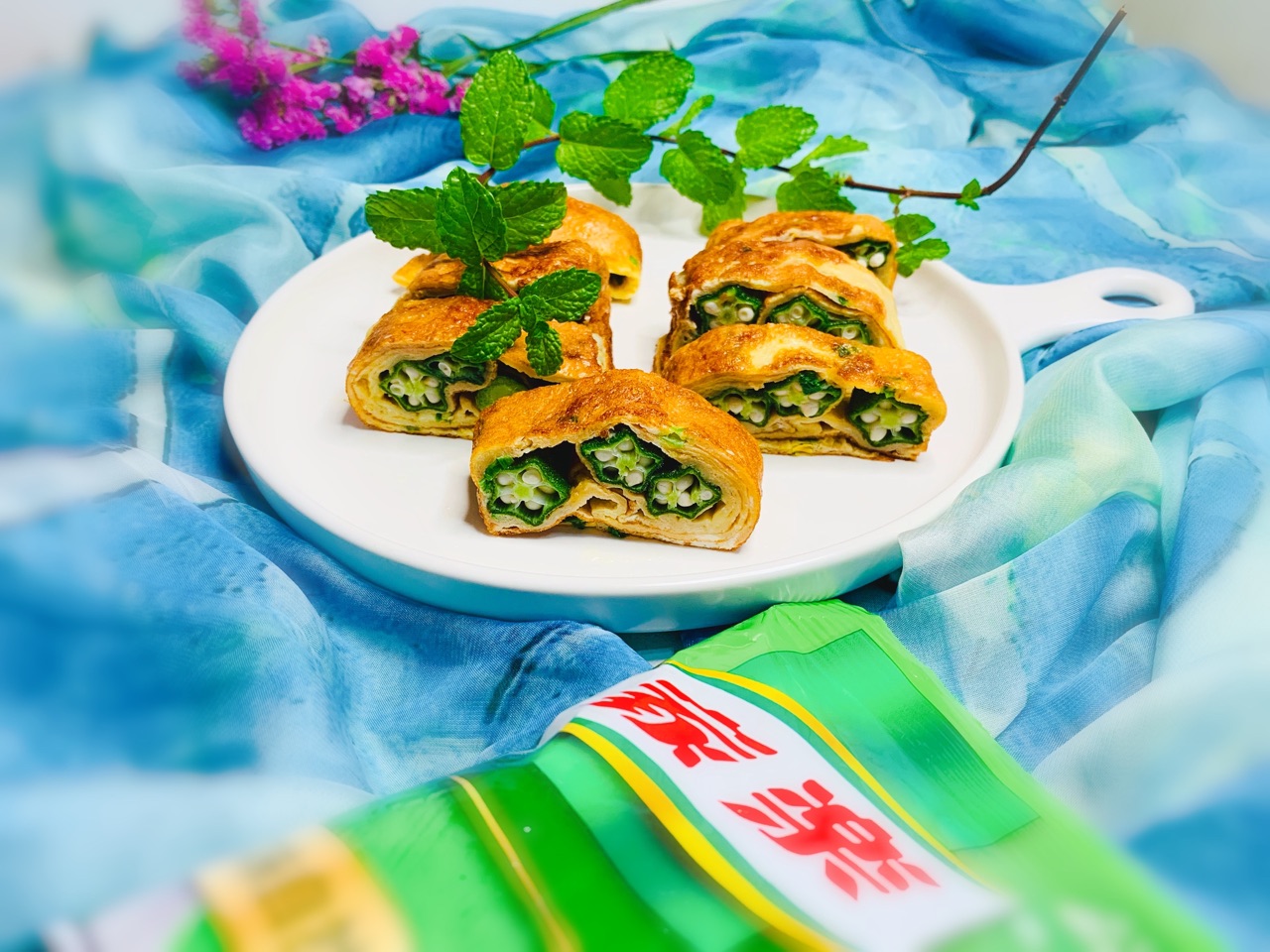 感恩好友：秋葵厚蛋烧