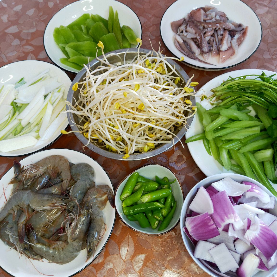 干锅鱿鱼虾