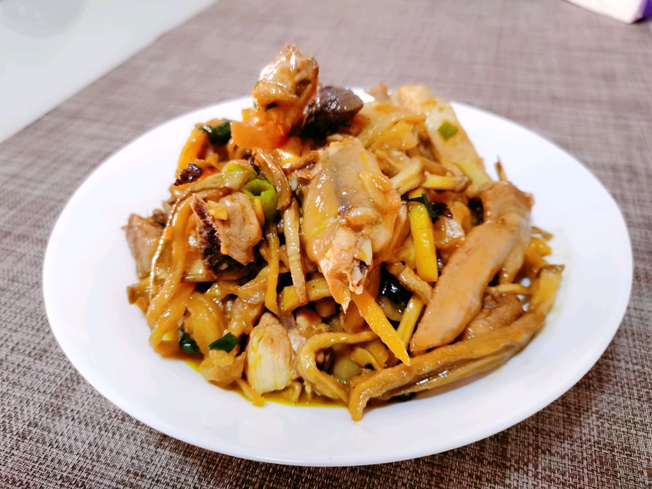 干葫芦焖鸡