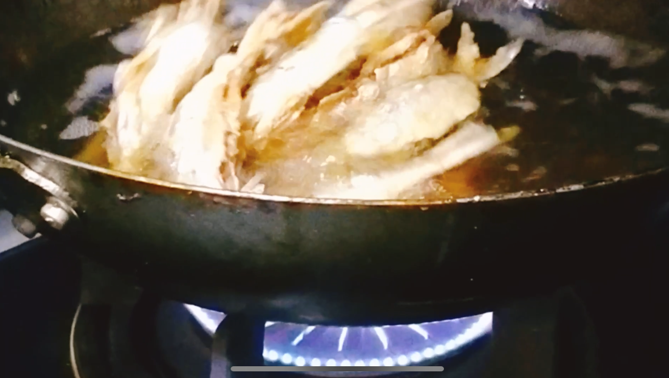 干炸华子鱼