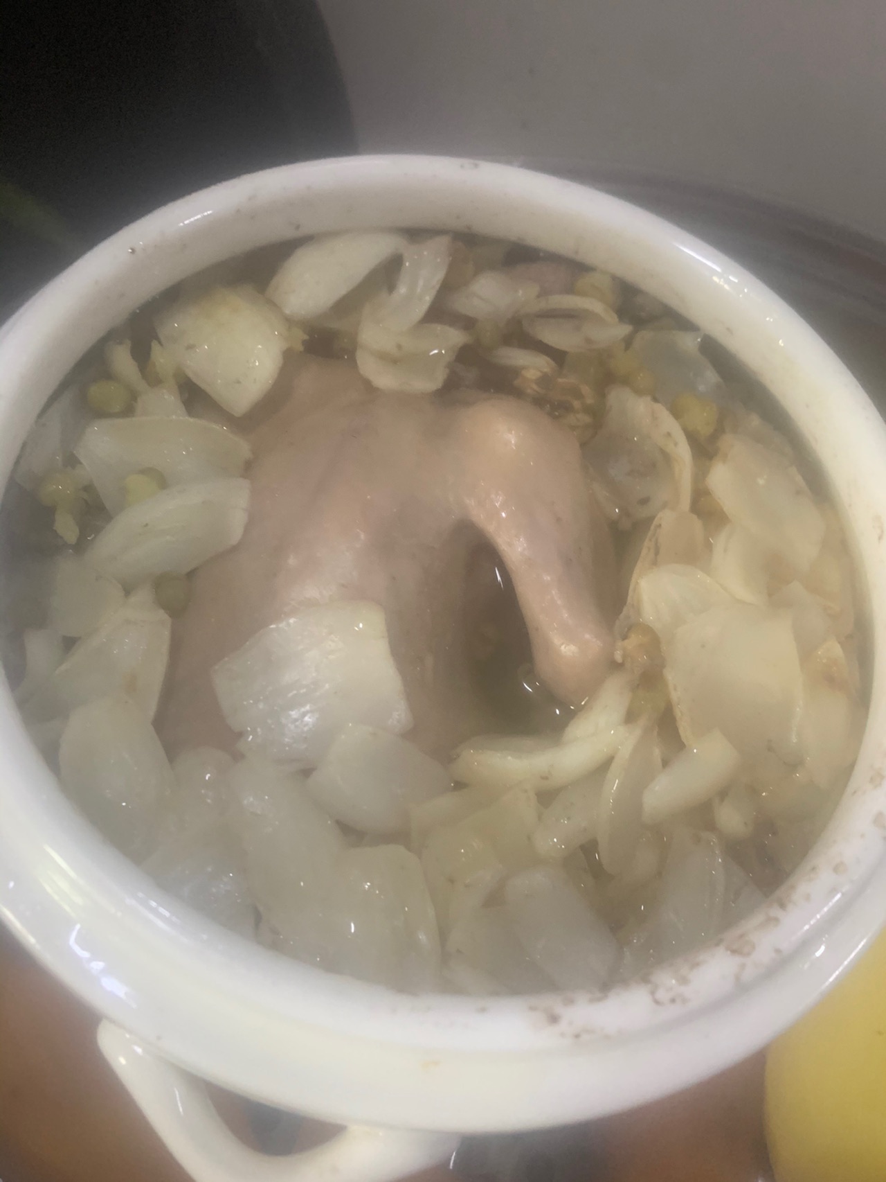 鸽子绿豆百合汤