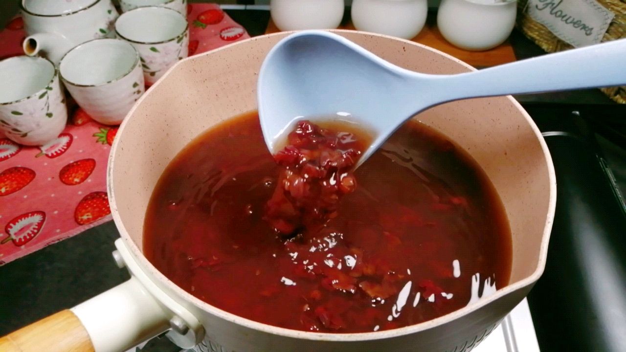桂花米酒赤豆糊