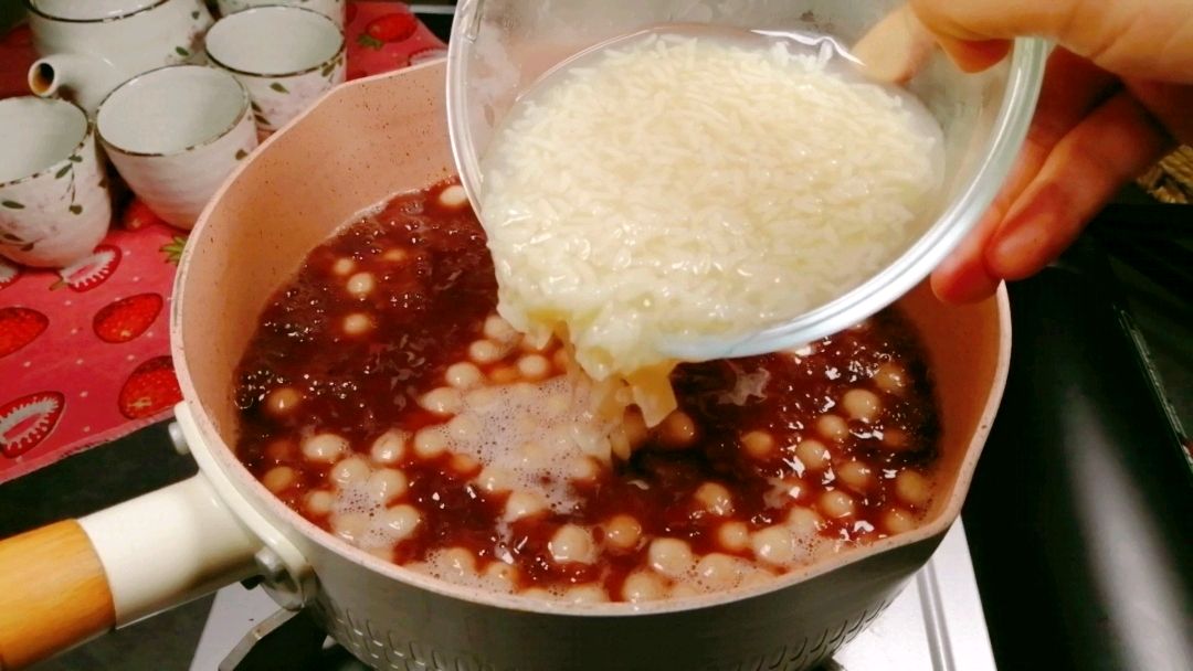桂花米酒赤豆糊