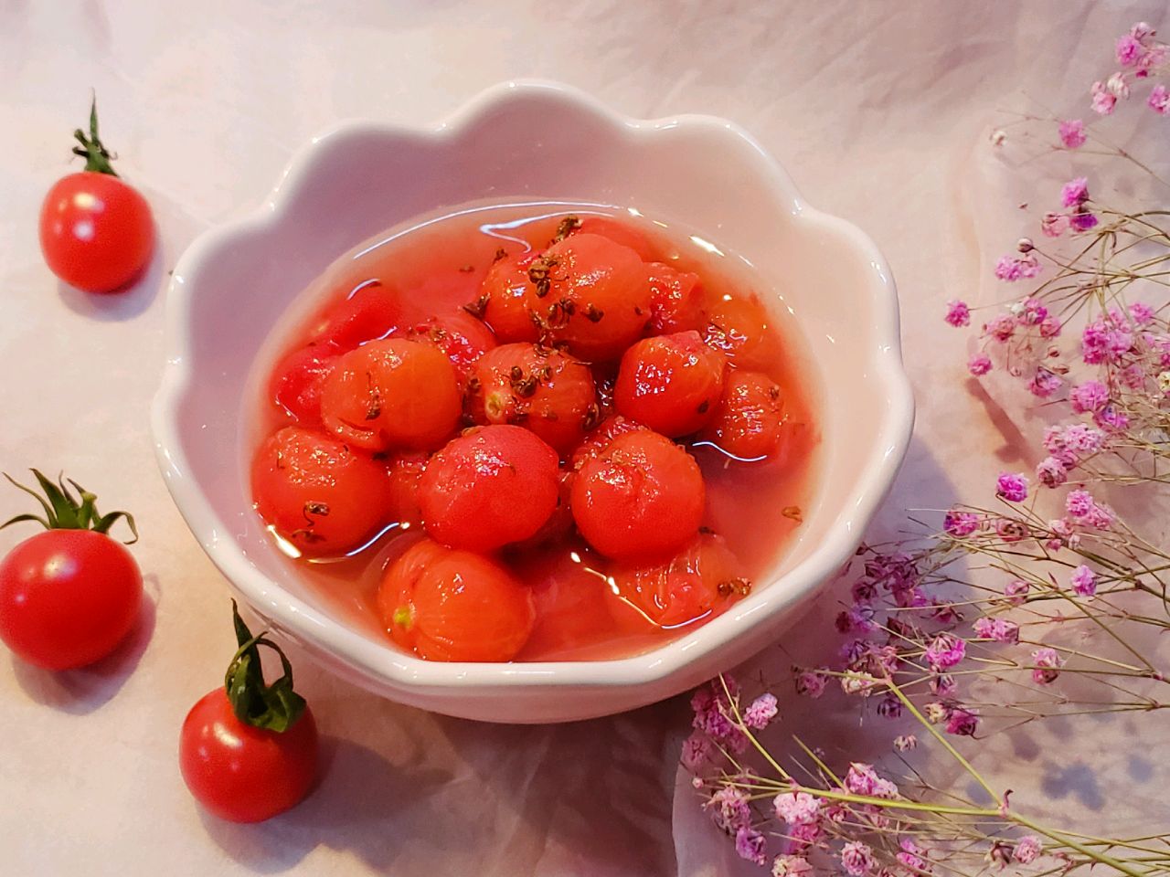 桂花蜜渍圣女果