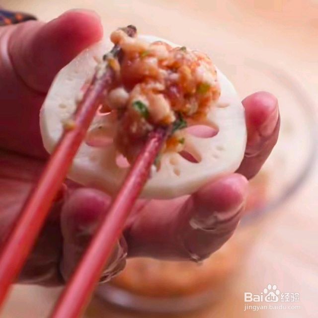 过年菜肴炸藕夹
